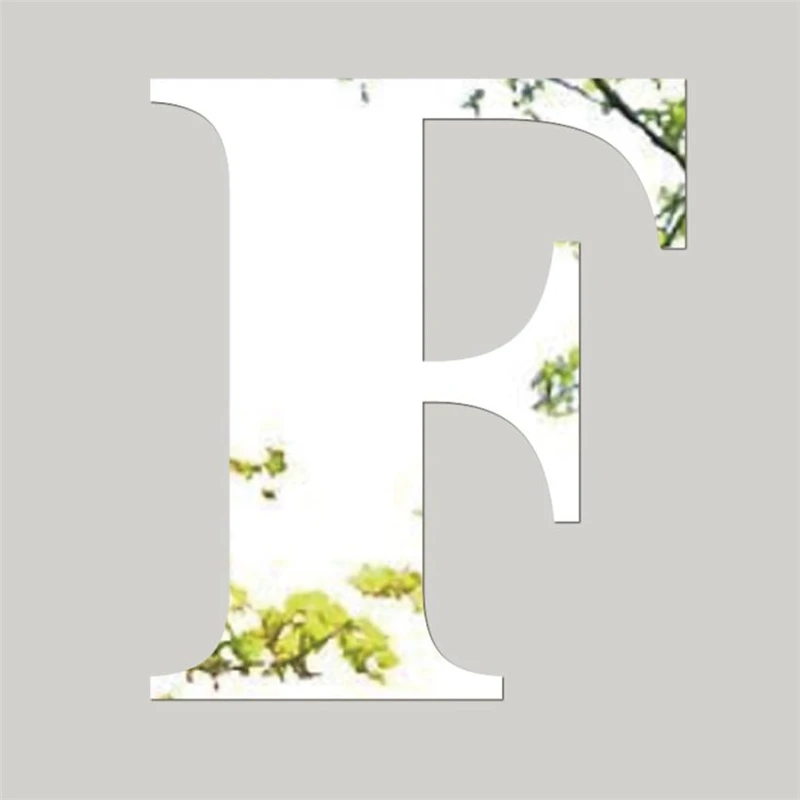 Mirror Wall Sticker 26 Letters DIY Art Mural Home Decor Acrylic Decals Silver Resistant Home Armrest removed Home Decor C0430#3013