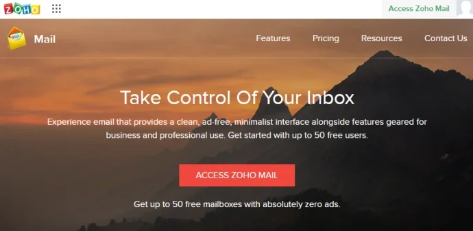 Zoho Mail提供免费邮局,自定义域名,单个邮箱5G容量