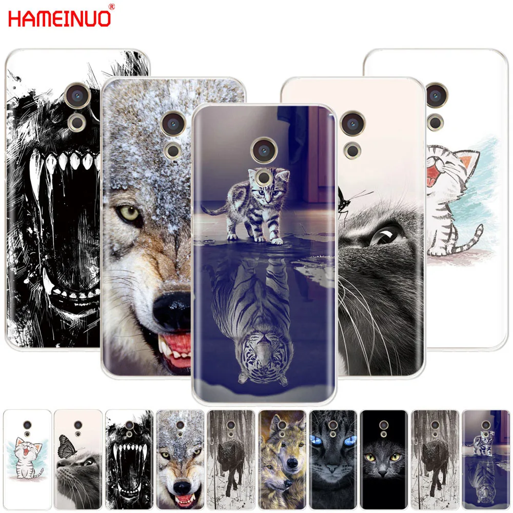 

HAMEINUO cat wolf animal Cover phone Case for Meizu M6 M5 M5S M2 M3 M3S MX4 MX5 MX6 PRO 6 5 U10 U20 note plus