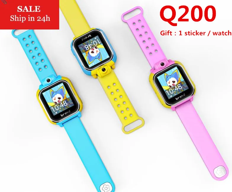 Q200 3G Card Smart Watch Clock kid baby Children GPS with Tracker Smartwatch for IOS and Android traker Smart Watch for chidren