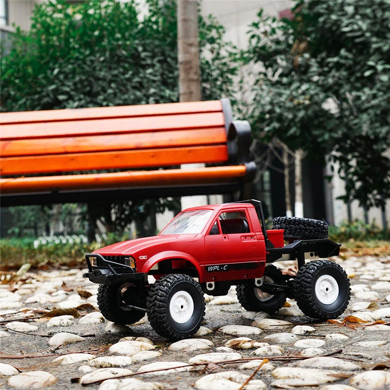 WPL C14 1:16 Scale 2.4G 2CH 4WD Mini Off-road RC Semi-truck RTR Kids Climb Truck Remoto Controle Carro Buggy Toys For Children