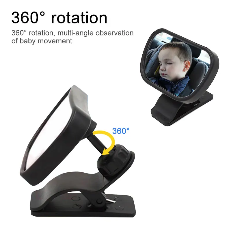 

Car Safety Back Seat Rearview Mirror Baby Monitor Can rotate 360 degrees Rear Convex Mirror Car Kids Monitor Car Accessories