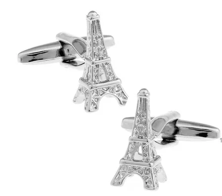 

iGame Factory Price Retail Men's Cufflinks Brass Material Eiffel Tower Design Cuff Links