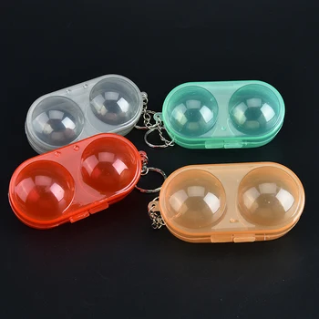 

1PCS Plastic Table Tennis Ball Container Box Case Ping Pong Ball Storage Box With Keychain Table Tennis Accessories Gift Random