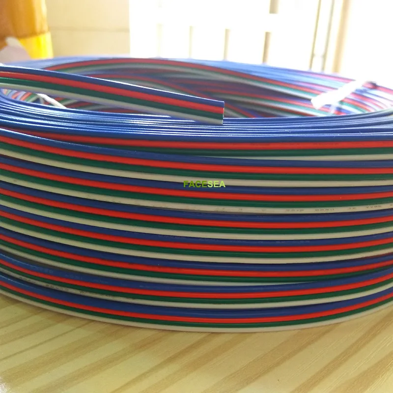 100 м электрический провод из луженой меди 4 Pin 22AWG удлинитель RGB соединитель для ws2801