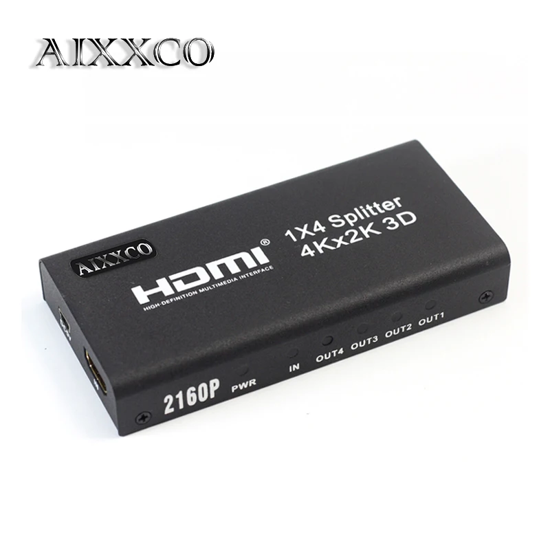 AIXXCO 3D 2k 4K HDMI 2160P разветвитель 1X4 Hdmi концентратор ретранслятор усилитель 1 4 1080p в