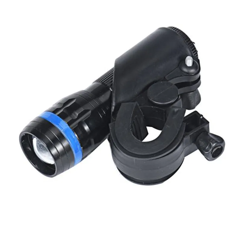 360 Swivel Bike LED Flashlight Mount Bracket Flash Torch Holder Front Light Clip Clamp Lantern Bicycle Grips Extender #2A24 (7)