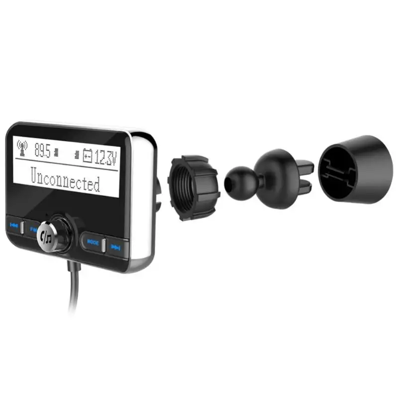 Bluetooth fm-передатчик беспроводной громкой связи автомобильный комплект MP3-плеер навигация голосовые подсказки двойной зарядное устройство USB для телефона DVR gps
