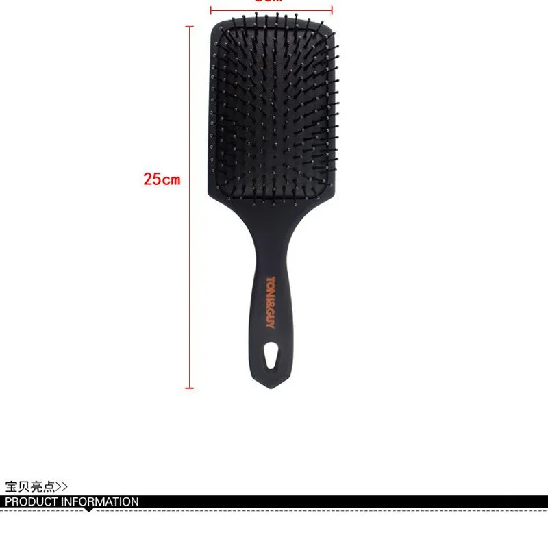 Новинка T& G Air Hair Paddle щетка для волос TG-02 в черном цвете, хорошее качество, здоровая весло Подушка Расческа для кожи головы сообщение