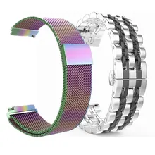 20 мм 22 мм браслет из нержавеющей стали для samsung Galaxy Watch 46 мм 42 мм Active 2 gear S3 ремешок из стали для Huami Amazfit Bip