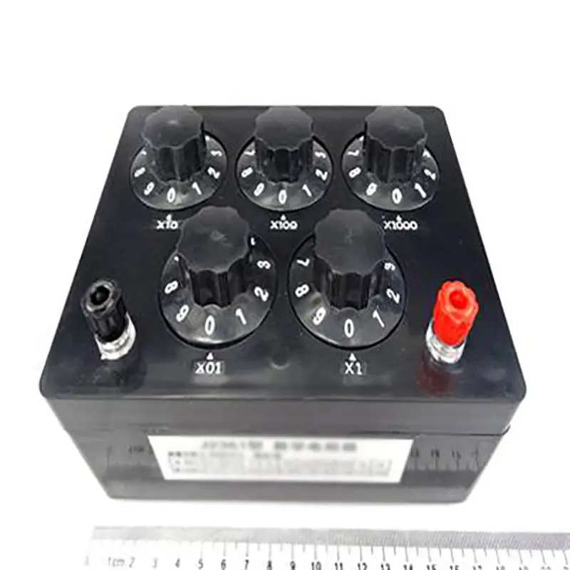 1Pc Black Resistance Box Variable Decade Resistor Resistance Box 0-9999.9 Ohm For Physical Teaching Mayitr