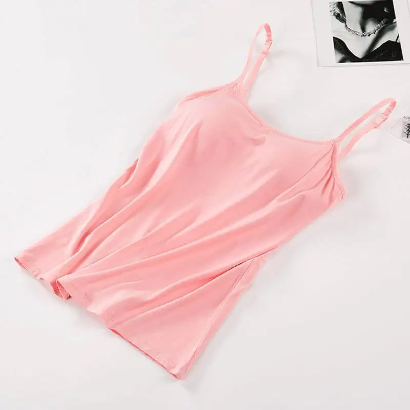 Lady Sexy Tops Breathable Plus Size Adjustable Strap Built In No Rims Padded Tops Camisole Newest