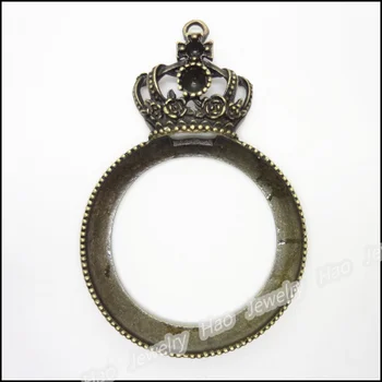 

20pcs Vintage Charms Imperial crown Pendant Antique bronze Zinc Alloy Fit Bracelet Necklace DIY Metal Jewelry Findings