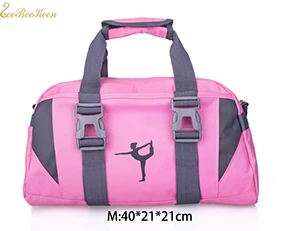 Взрослая балетная гимнастическая спортивная сумка для занятий йогой и танцами для девочек, сумка через плечо, Большая вместительная сумка, детская балетная спортивная сумка для женщин - Цвет: pink M