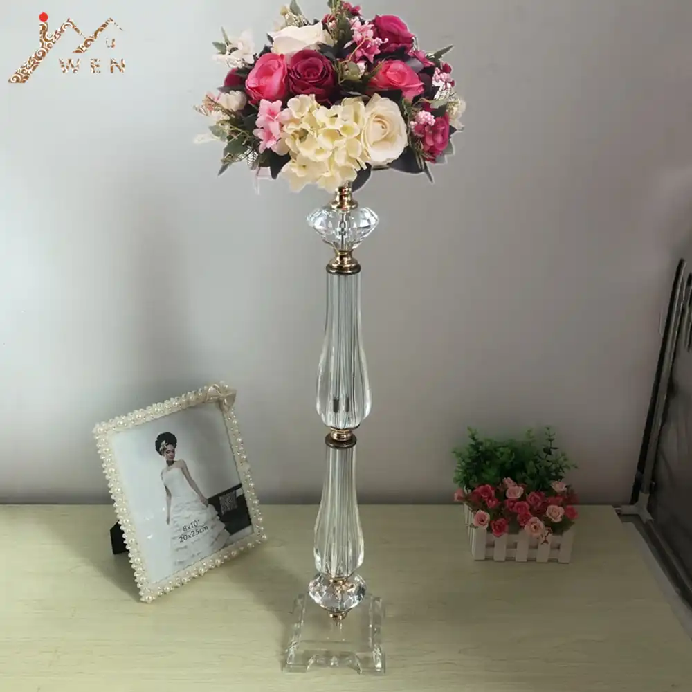 Metal Vases 68 Cm 26 8 Tall Acrylic Table Vase Wedding