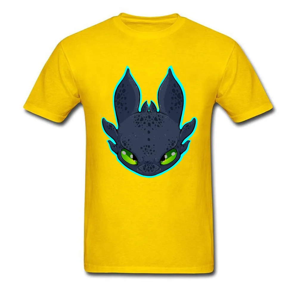 Toothless Cheap Printing Tees Crewneck NEW YEAR DAY 100% Cotton Short Sleeve T Shirt for Men Casual T Shirt Drop Shipping Toothless yellow