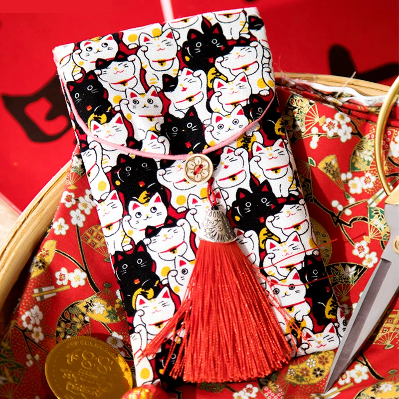 Японский стиль мини-кошелек с кисточками для женщин Kawaii Fortune Cat кошелек женский короткий мини Лолита Кошельки для монет Carteras подарок