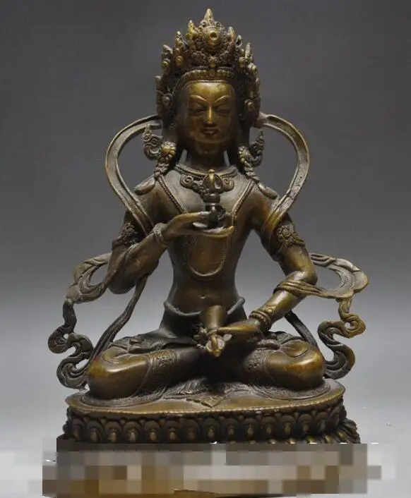

S00866 Tibet Buddhism fane bronze Vajrasattva Kwan-Yin Bodhisattva Bodhisattva statue B0403