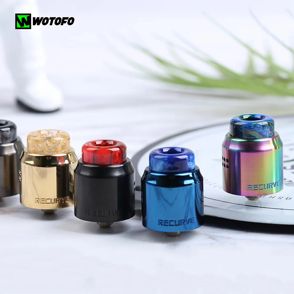 Wotofo Recurve Dual RDA Tank атомайзер 24 мм двойная катушка с Conersion Cap 510 810 резьба VS Profile