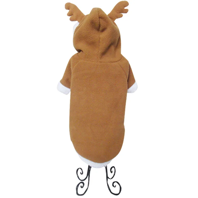 Одежда для питомцев, собачий пальто Одежда для кошки с рождественским оленем, пальто на собаку, для питомца одежда хлопчатобумажное пальто для костюмы для животных; одежда зима-осень - Цвет: Brown