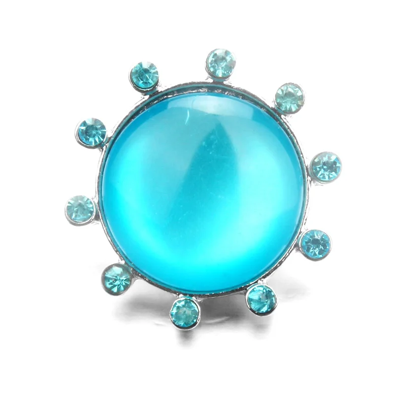5 Colors Opal Snap Jewelry Colorful Cat's Eye Shining Sun Snap Buttons Jewelry 18MM 20MM Snaps