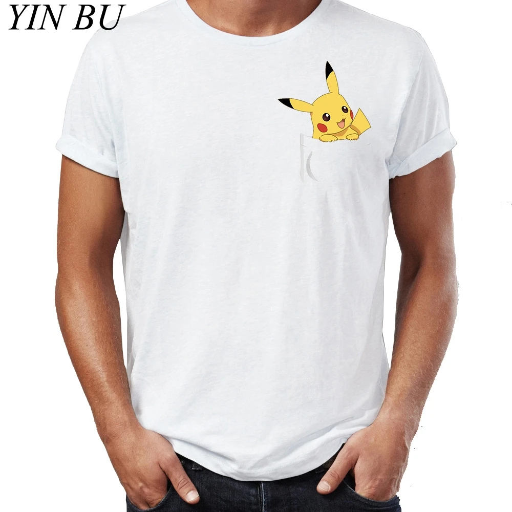 

Pokemon Starters Pocket Gengar Pikachu Charmander Squirtle Bulbasaur Fashion White T Shirt mens Casual O Neck Short Male T-shirt