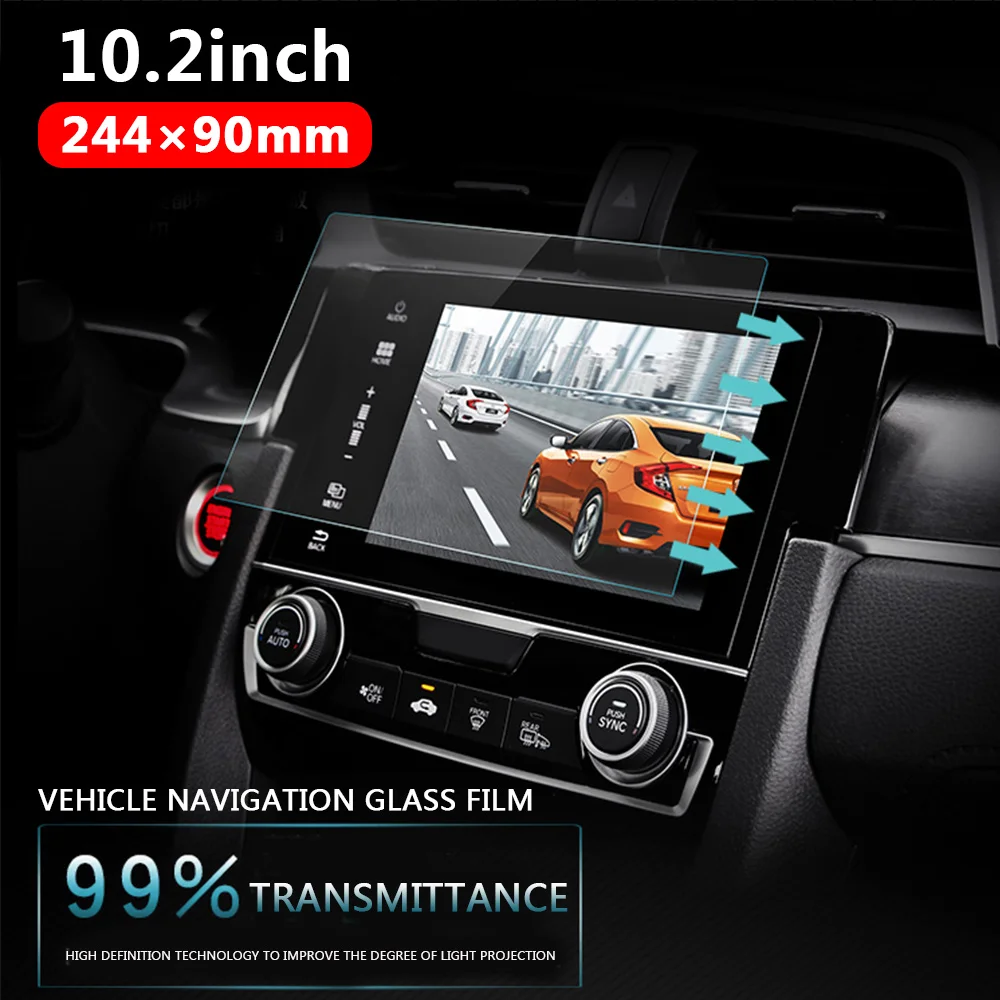  Vehemo Auto Gehärtetem Glas Für Auto GPS MP5 Video Player Screen Protector Film Premium 102 zoll 24