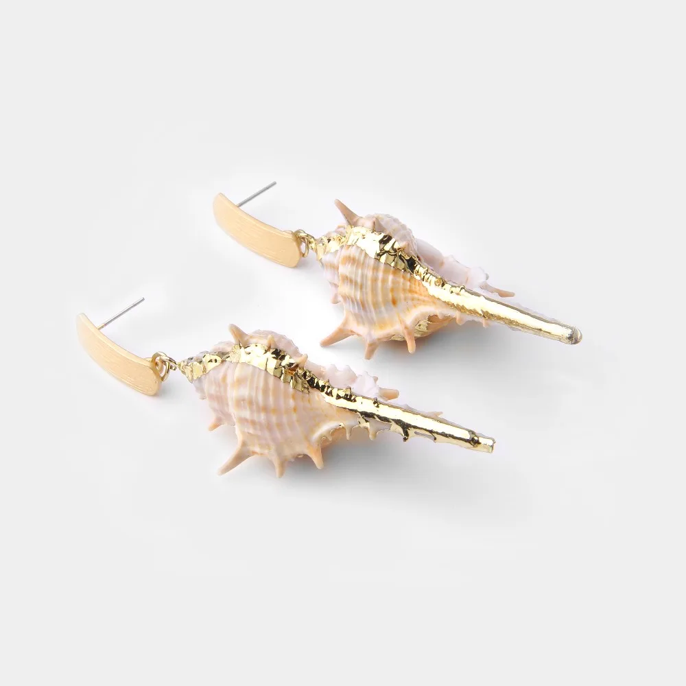 

Fashion Boho Beaded Earrings For Women Sea shell Gold Filled Earrings Women Shell Earrings Handmade Earrings Wedding Jewelry