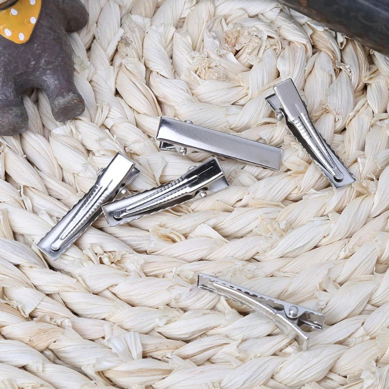 50 шт плоские одиночные зажимы «крокодил» DIY заколки для волос