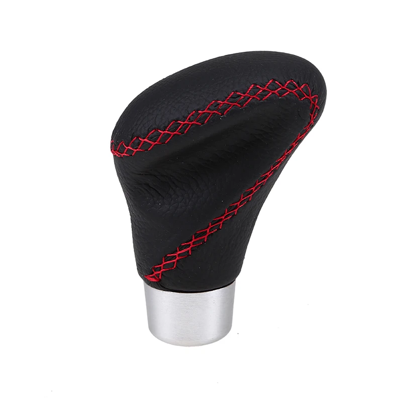 POSSBAY negro Manual Car Gear Shift perilla cuero Shifter Palanca perilla Palanca Cambio Interior del coche accesorios para BMW Ford POSSBAY negro Manual Car Gear Shift perilla cuero Shifter Palanca perilla Palanca Cambio Interior del coche accesorios para BMW Ford
