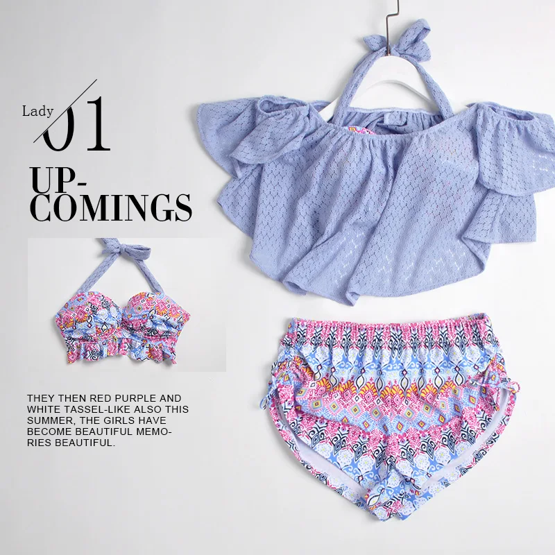

Bikini 2017 New flouncing Lace Swimsuit plus size XXL bathing suit sexy women High waist swiming suits Off Shoulder Swimwear