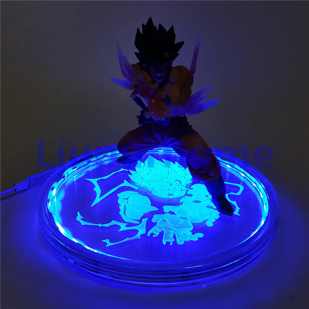 Dragon Ball Z светодио дный света сын Goku kamehameha с светодио дный базы Цвет изменение фигурка светодио дный свет Гоку украшения светодио дный свет