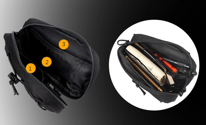 molle pouch black H76