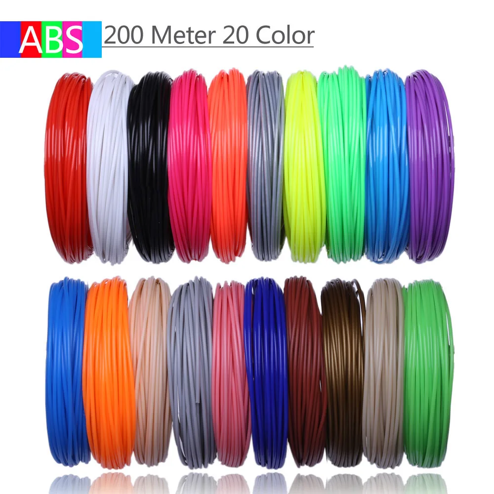 20 لون 200 M أو 10 الألوان 100 متر 3D خيوط طابعة ABS 1.75mm المواد البلاستيكية ل 3D القلم اللعب الرسم و الطباعة الهدايا 20 لون 200 M أو 10 الألوان 100 متر 3D خيوط طابعة ABS 1.75mm المواد البلاستيكية ل 3D القلم اللعب الرسم و الطباعة الهدايا