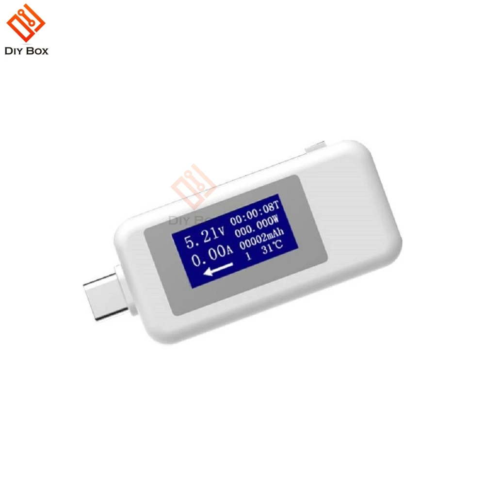 Тип usb-C ЖК-дисплей вольтметр тестер DC4-30V 0-5.1A Амперметр Напряжение измеритель тока, для батареи зарядки измерения Кабельный тестер сопротивления