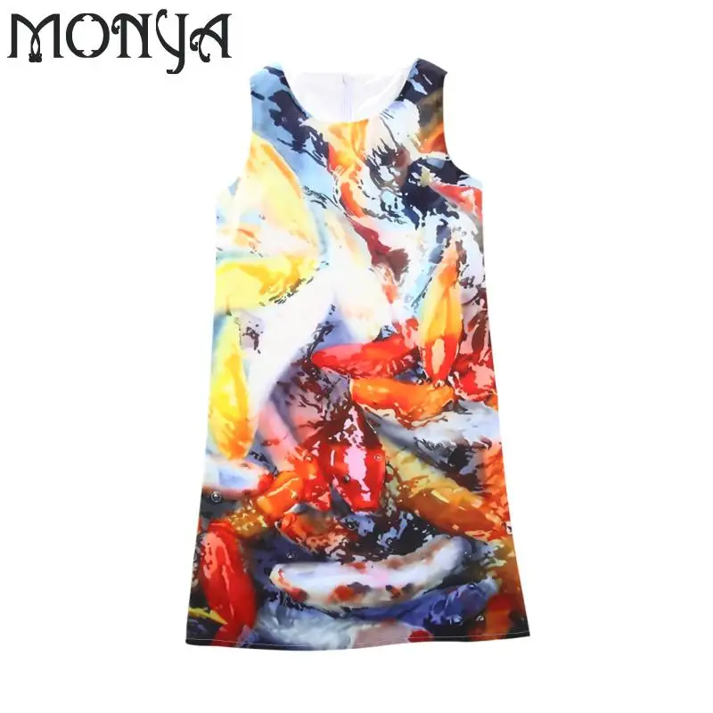 

Dress For Girls Summer Sleeveless Graffiti Costumes For Children Designer Kids Dresses For Girls 10 Years Teenage Girls Clothing