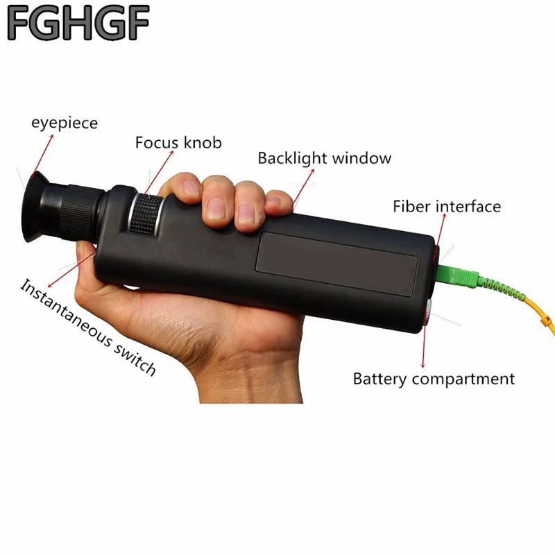 

400 times hand - held fiber optic microscope monocular magnifying glass fiber end - face detector FC/SC /LC Diagnostic tools