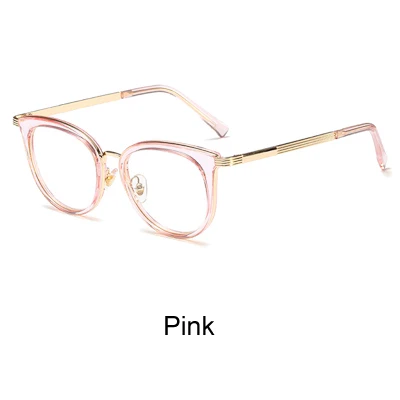 Ralferty Модные прозрачные очки женские оптические корректирующие очки при близорукости оправа Zero Point очки F92183 - Цвет оправы: Розовый