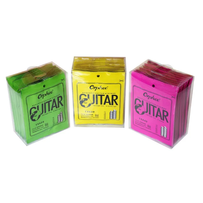 

Orphee strings, bronze, acoustic guitar strings, hexagonal carbon steel