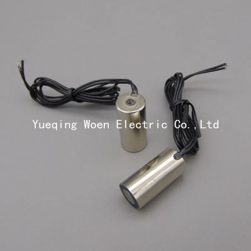 

Electric Lifting Magnet 13mm OD 12VDC Miniature Holding Electromagnet Lift 1kg Solenoid P13/30