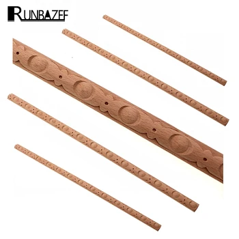 

RUNBAZEF Wooden Solid Wood Lines Furniture Stickers Edge Box Carved Ornaments Vintage Home Decor Craft Miniaturas Figurine