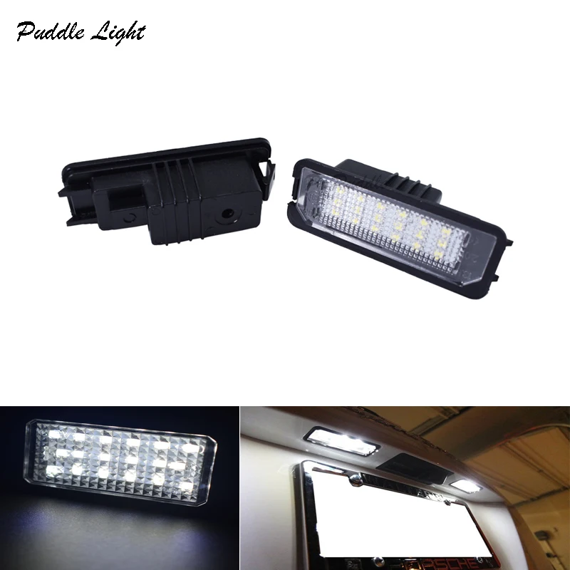 

2Pcs 12V LED Number License Plate Light Lamps for Seat Altea Exeo Ibiza Leon Car License Plate Lights Exterior Accessories