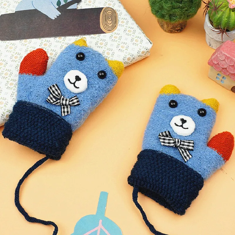 Cute Cartoon Winter Warm Gloves for Baby Kids Children Girl Mittens Warm Baby Girl Boy Winter Gloves Children Warm Gloves  (3)