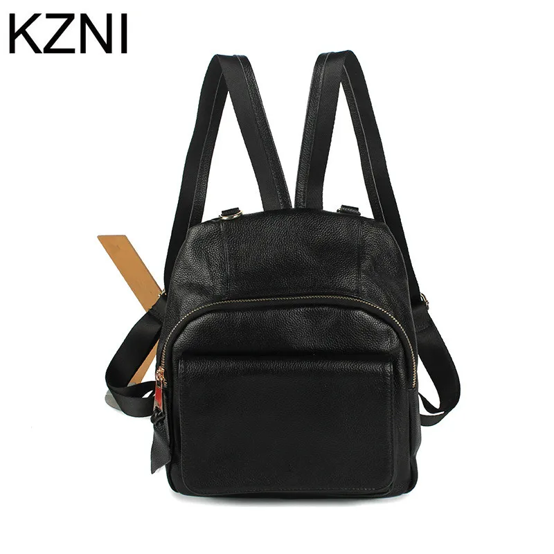 ФОТО KZNI women leather luxury big realer fashion large business casual 2016 autumn winter genuine female backpack sac a dos L010121