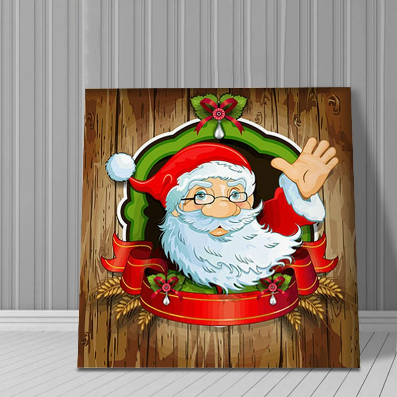 Cartoon Santa Claus Father Christmas Decorations For Home Wall Art Diy  Digital Painting By Numbers Acrylic Modular Painting - Painting &  Calligraphy - AliExpress