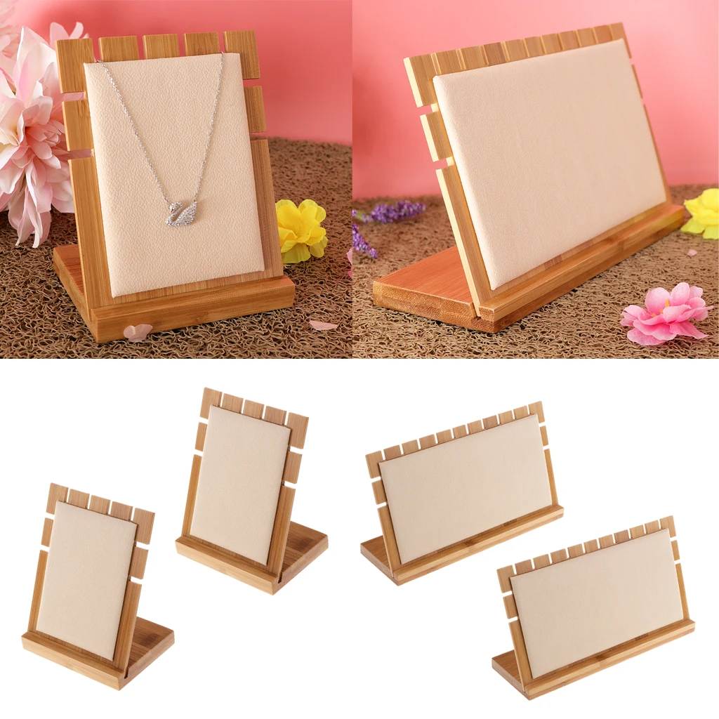 4x Multi-functional Jewelry Holder Wood Jewelry Display Rack Jewelry Organizer Holder for Necklace Bracelets Earrings Rings
