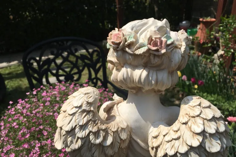 Для улицы, из пластика Ангел девушка статуя украшения двора сад фигурки украшение вилла парковый пейзаж скульптура предметы интерьера