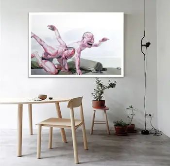 

Chinese famous smile painter modern abstract art hand painted classical oil painting on canvas