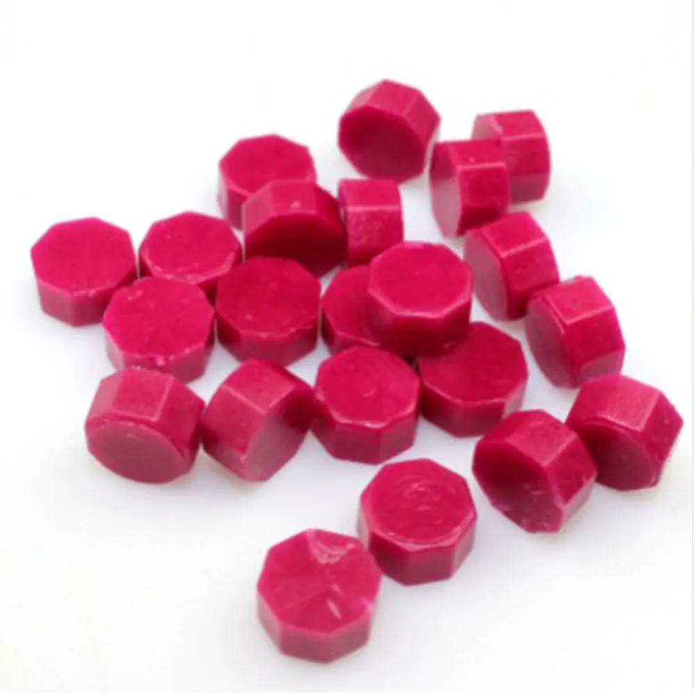 

100Pcs Decorative Granule Stamp Mixed Wedding Sticks Vintage Documents Grain Pill Octagon Wax Sealing Beads Tablet
