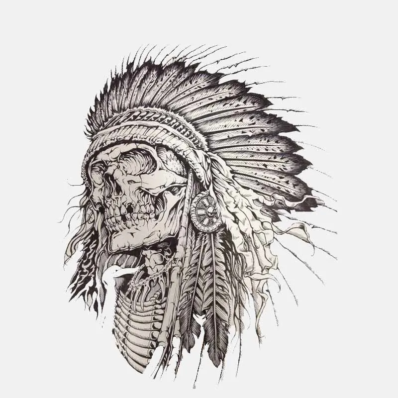 YJZT 10.6CM*13CM Indian Skull Head Car Sticker Decal - Personality Accessories 6-2611